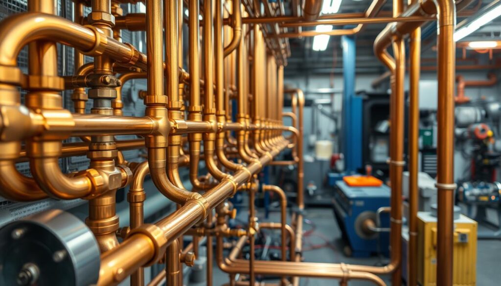 Copper pipe heating systems