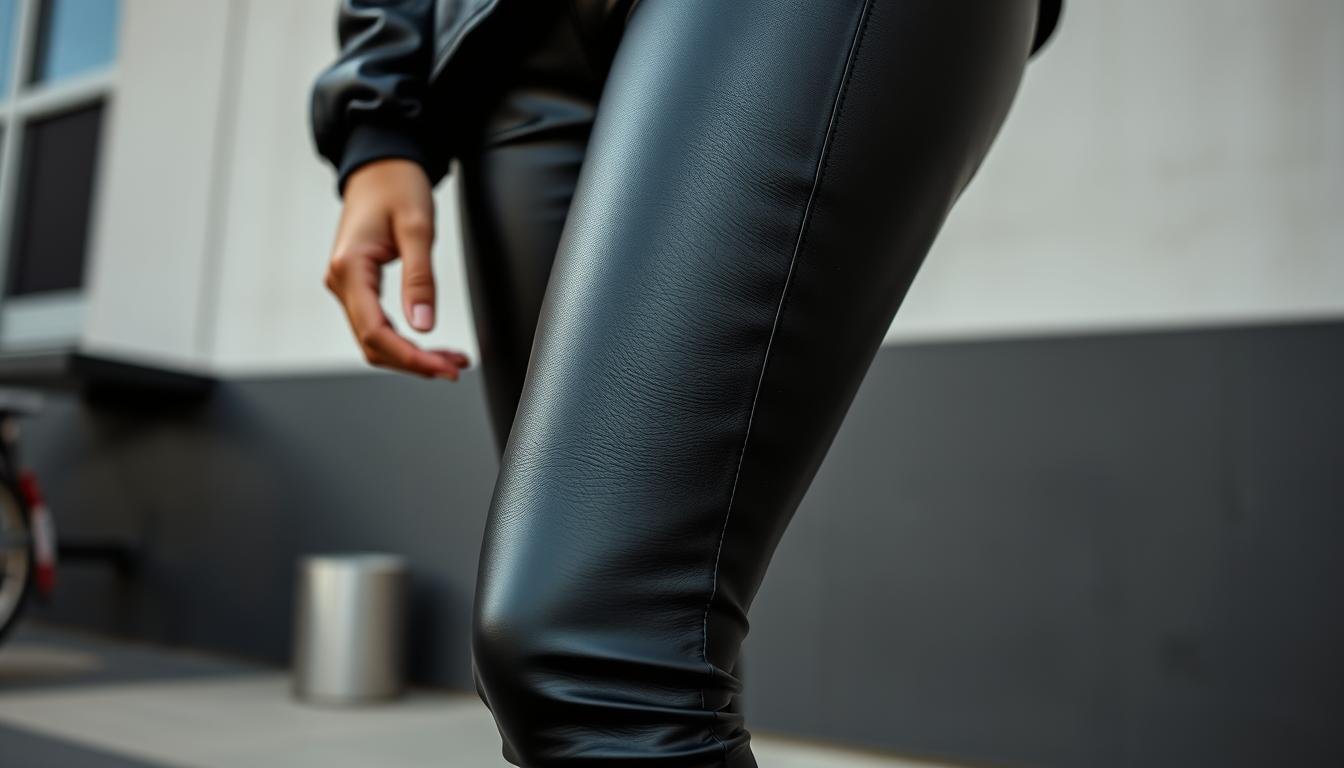 Faux Leather Legging Sand
