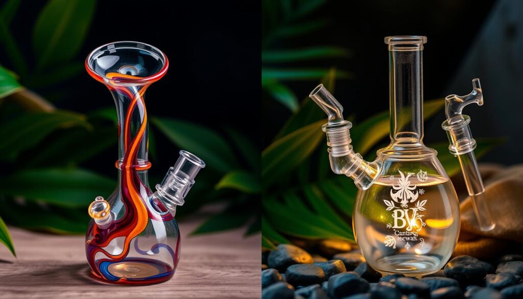 glass pipes vs water pipes