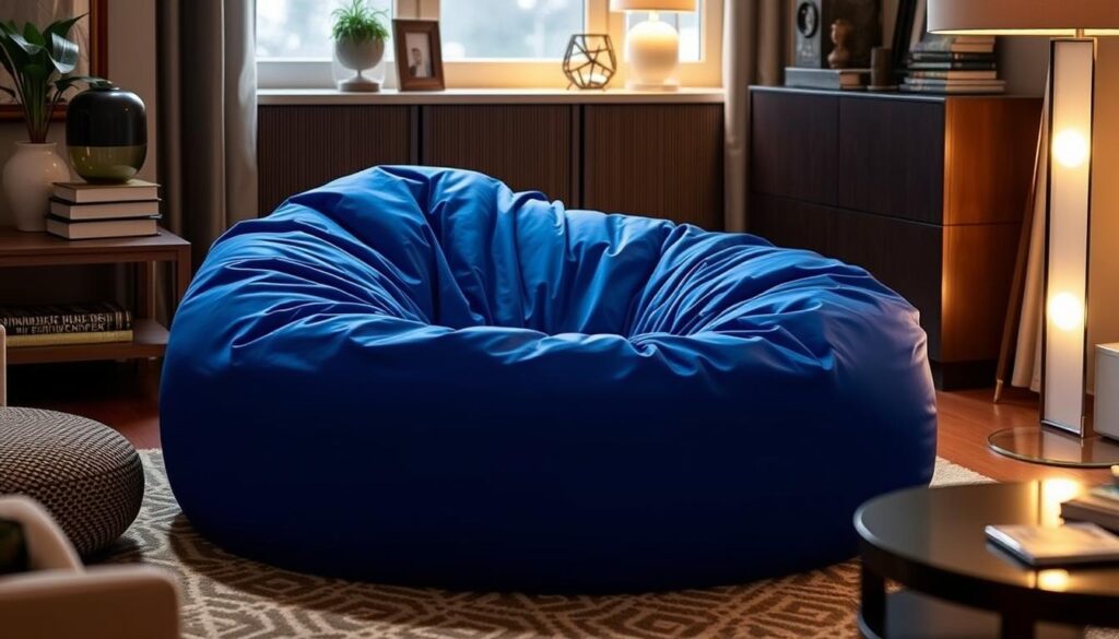 royal blue bean bag