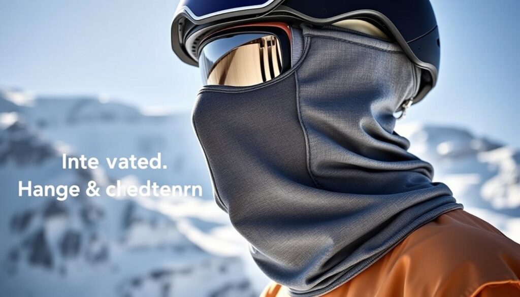 ski mask with hinged neck design